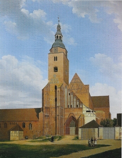 Der Dom zu Brandenburg nach Westen by Carl Hasenpflug