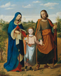 Die heilige Familie auf dem Heimweg vom Tempel by Eduard von Engerth