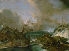 Dune Landscape with a Bridge by Philips Wouwerman