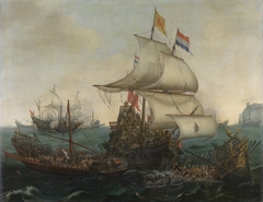 Dutch ships ramming Spanish galleys off the English coast, 3 October 1602 by Hendrick Cornelisz Vroom