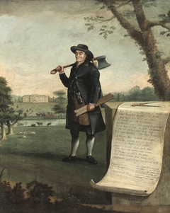 Edward Prince (b.1718/19), Carpenter, aged 73 by John Walters of Denbigh