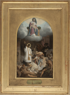 Esquisse pour l'église de la Trinité : Saint Vincent de Paul ramenant les galériens à la foi by Jean-Jules-Antoine Lecomte du Nouÿ