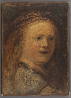 Etude de femme, copie d'après Rembrandt by Félix Ziem