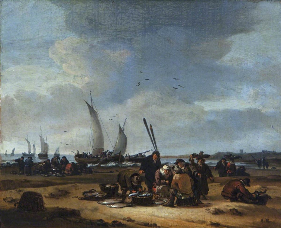 Fishermen selling their Catch on the Beach