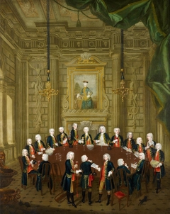Frederick, Prince of Wales, with the Members of the 'La Table Ronde' by Charles Philips