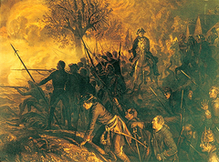 Fredrick II at the Battle of Hohkirch by Adolph von Menzel