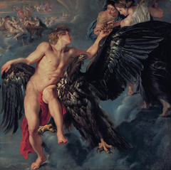 Ganymede receives the bowl from Hebe