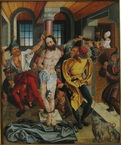 Geißelung Christi Rückseite: Verkündigung an Anna by Paul Lautensack