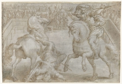 Giovanni de Medici in een steekspel by Jan van der Straet