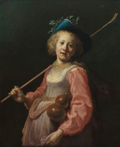 Girl as a shepherdess by Dirck van Santvoort
