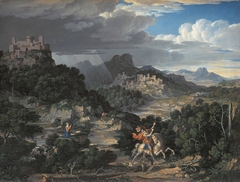 Heroische Landschaft mit dem hl. Georg by Joseph Anton Koch