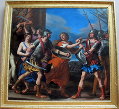 Hersilia Separating Romulus and Tatius by Guercino