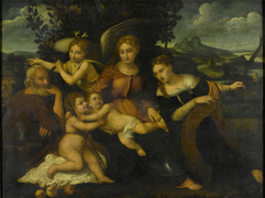 Holy Family with Saint Catherine by Francesco Torbido