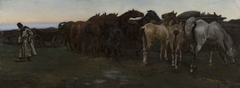 Horses at rest by Józef Chełmoński