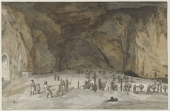 Interieur van grot Santa Maria Capella by Louis Ducros