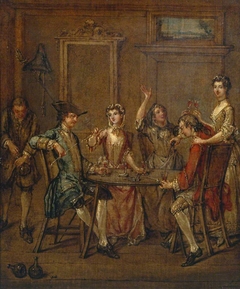 Interior with Figures by Marcellus Laroon the Younger