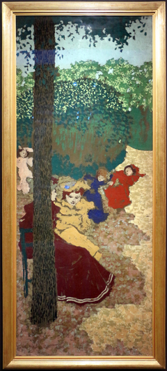 Jardins publics : fillettes jouant by Édouard Vuillard