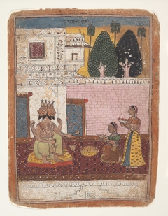 Khambavati Ragini:  Page from a Dispersed Ragamala Series (Garland of Musical Modes) by anonymous painter