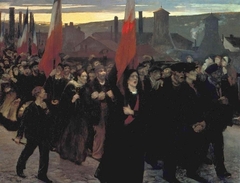 La Grève au Creusot by Jules Adler