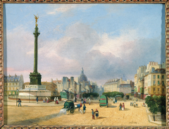 La place de la Bastille by François Etienne Villeret