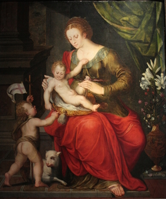 La Vierge à l'Enfant avec saint Jean-Baptiste by Master of the Prodigal Son