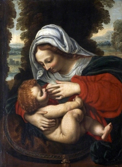 'La Vierge au coussin vert'  (Madonna with the Green Cushion) (after Solario) by Anonymous