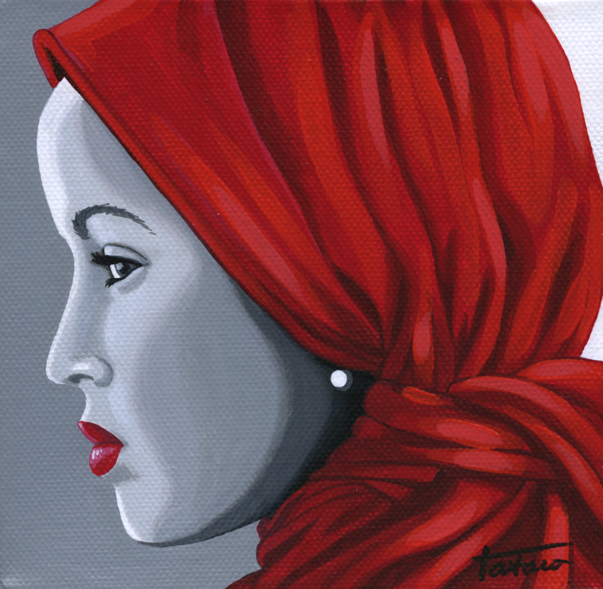 Lady in a Red Scarf