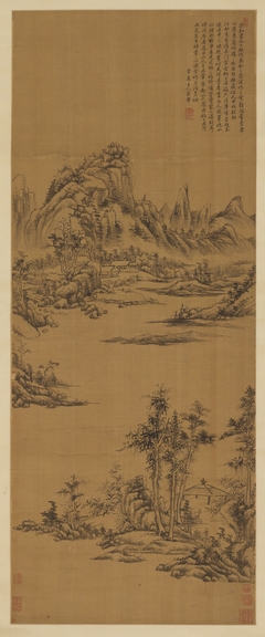 Landscape in the Style of Ni Zan (Fang Ni Zan shanshui 仿倪瓚山水) by Luo Song