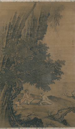 Landscape with Daoist Immortals Playing Weiqi by Dai Jin