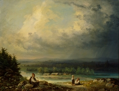 Landscape with four Peasant Childen by Robert Wilhelm Ekman