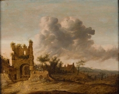 Landscape with ruins by D Cross