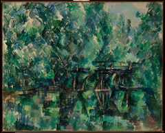 Le pont de l'île Machefer à Saint-Maur-des-Fossés by Paul Cézanne