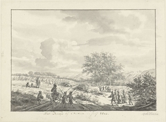 Legerkamp in de duinen bij Overveen in juli 1803 by Vincent Jansz van der Vinne