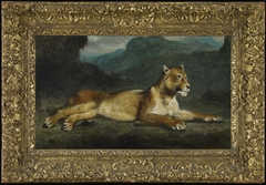 Lioness Reclining by Eugène Delacroix