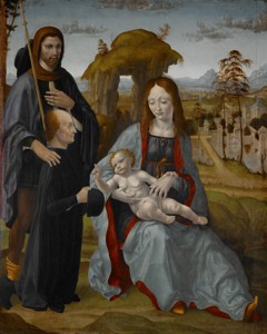 Madonna and Child with Saint and a Donor by Master of the Pala Sforzesca