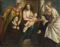Madonna and Child with Saints Lucy and Catherine and 2 Nuns by Anonymous