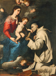 Madonna with the Christ Child and Saint Bruno by Jusepe de Ribera