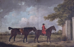 Man on Horseback, leading a Horse, and a Dog by Henry Bernard Chalon