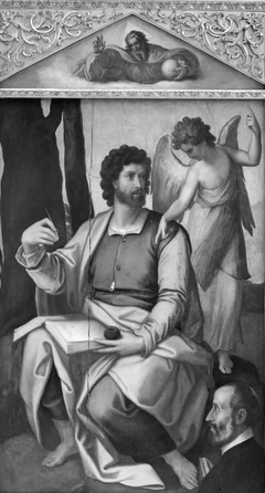 Matthew the Evangelist with Benefactor by Perino del Vaga