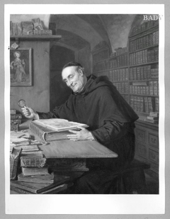 Monk studying by Eduard von Grützner