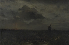 Night after the Battle of St. Quentin by Emile Adélard Breton