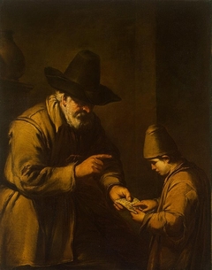 Old Man Teaching a Boy to Read