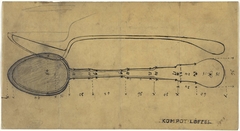 Ontwerp voor een compotelepel by Mathieu Lauweriks