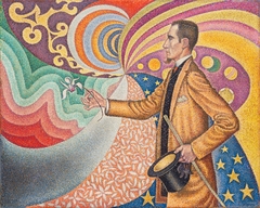 Opus 217. Against the Enamel of a Background Rhythmic with Beats and Angles Tones and Tints Portrait of M. Félix Fénéon in 1890 by Paul Signac