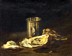 Oyster and timbale by Théodule Augustin Ribot