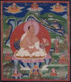 Padma Dorje (1128-88) as a Mahasiddha (Great Adept) and Lamas by Unknown Artist