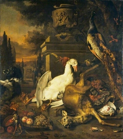 Peacock, Dead Game and Monkey
