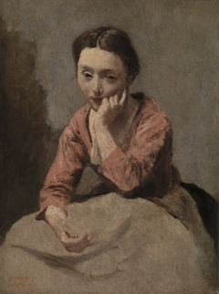 Pensive Young Woman (Jeune femme pensive) by Jean-Baptiste-Camille Corot