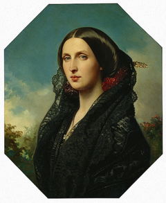Portrait of a Lady in Black by Federico de Madrazo y Kuntz