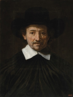 Portrait of a Man in a black hat. by Anonymous